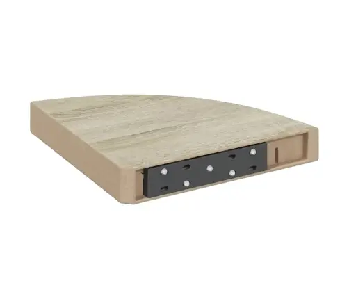 Sieninės Lentynos, 4Vnt., Baltos/Ąžuolo, 25X25X3,8cm Mdf