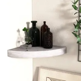 Stūra Sienas Plaukts, Betona Pelēks, 25X25X3,8 Cm, Mdf Vidaxl