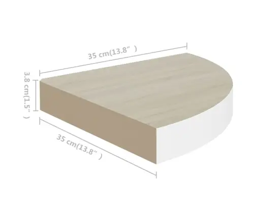 Nurgariiulid 2 Tk, Tamm Ja Valge, 35 X 35 X 3,8 Mdf