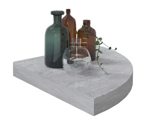 Stūra Sienas Plaukti, 4 Gab., Betona Pelēki, 35X35X3,8 Cm, Mdf Vidaxl