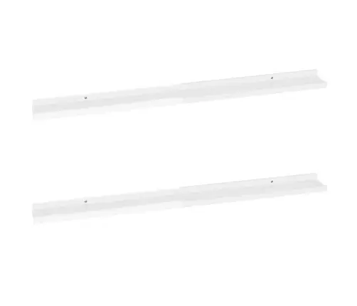 Seinariiulid, 2 Tk, Kõrgläikega Valge, 100 X 9 X 3 Cm