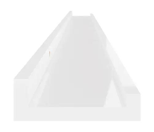 Sieninės Lentynos, 2Vnt., Baltos Spalvos, 115X9X3cm Blizgios