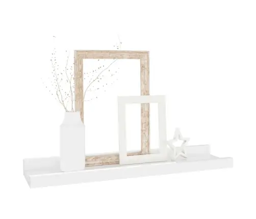 Seinariiulid, 4 Tk, Kõrgläikega Valge, 40 X 9 X 3 Cm