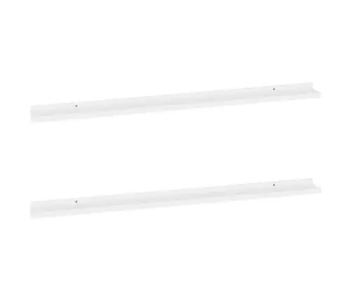 Sienas Plaukti, 2 Gab., Balti, 115X9X3 Cm Vidaxl