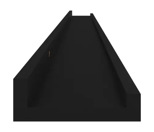 Seinariiulid, 2 Tk, Must, 115 X 9 X 3 Cm