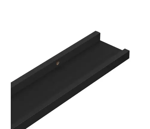 Sienas Plaukti, 4 Gab., Melni, 40X9X3 Cm Vidaxl