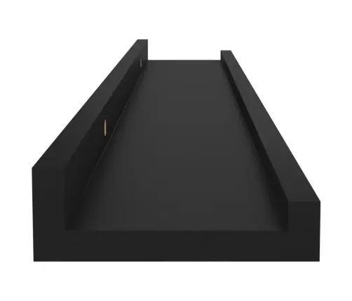 Sienas Plaukti, 4 Gab., Melni, 60X9X3 Cm Vidaxl