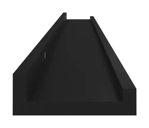 Sieninės Lentynos, 4Vnt., Juodos Spalvos, 100X9X3Cm