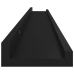Seinariiulid, 4 Tk, Must, 100 X 9 X 3 Cm
