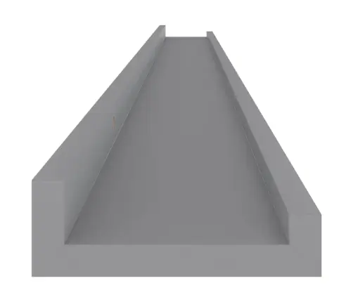 Sienas Plaukti, 2 Gab., Pelēki, 115X9X3 Cm Vidaxl