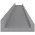 Sienas Plaukti, 4 Gab., Pelēki, 100X9X3 Cm Vidaxl
