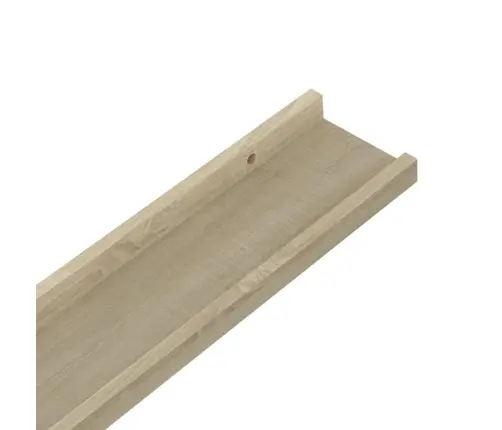 Sienas Plaukti, 2 Gab., Ozolkoka Krāsa, 60X9X3 Cm Vidaxl