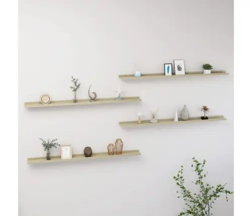 Seinariiulid, 4 Tk, Sonoma Tamm, 115 X 9 X 3 Cm