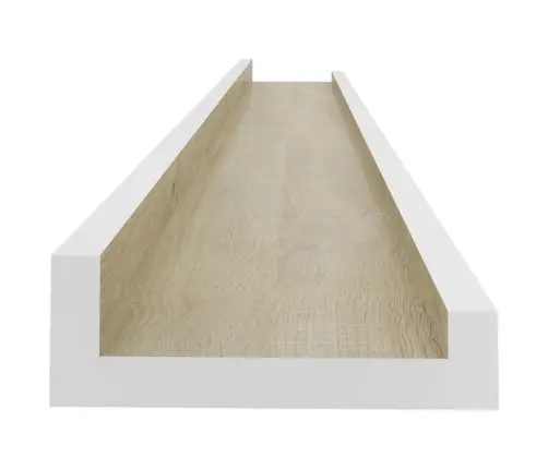 Sienas Plaukti, 2 Gab., Balta Un Ozolkoka Krāsa, 80X9X3 Cm Vidaxl