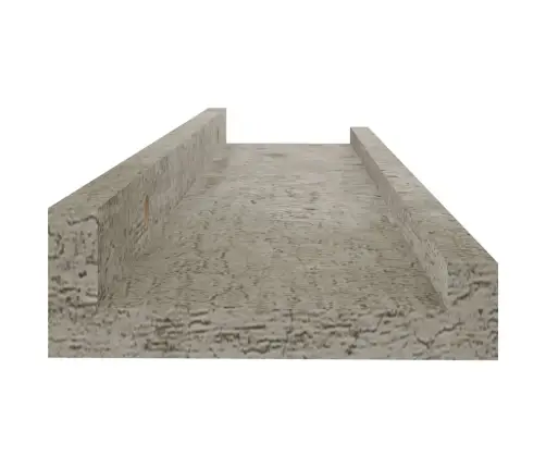 Sienas Plaukti, 2 Gab., Betona Pelēki, 40X9X3 Cm Vidaxl