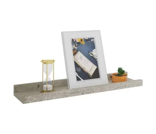 Sienas Plaukti, 4 Gab., Betona Pelēki, 40X9X3 Cm Vidaxl