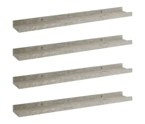 Seinariiulid, 4 Tk, Betoonhall, 60 X 9 X 3 Cm