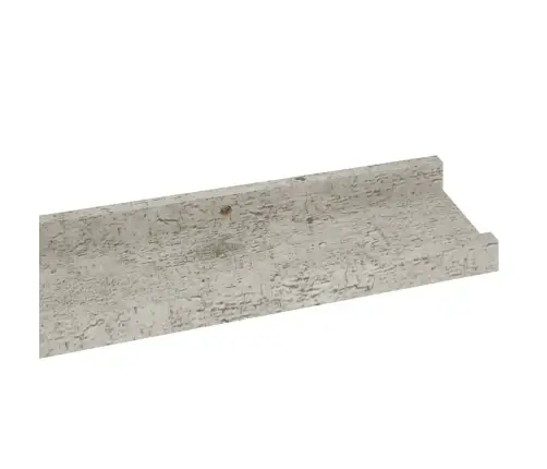 Sieninės Lentynos, 4Vnt., Betono Pilkos Spalvos, 80X9X3Cm