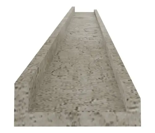 Seinariiulid, 4 Tk, Betoonhall, 115 X 9 X 3 Cm