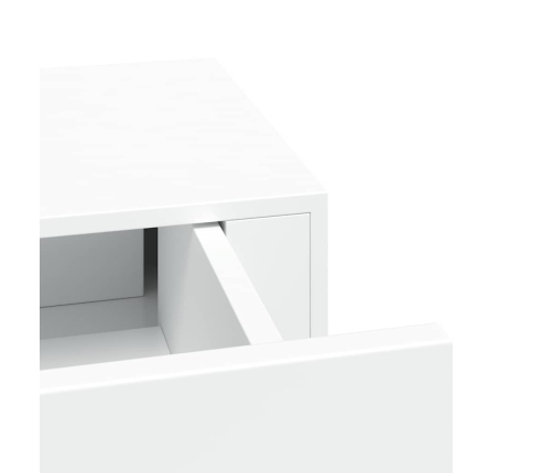 Sienas Atvilktņu Plaukts, Balts, 40X23,5X10 Cm, Mdf Vidaxl