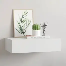 Sahtliga Seinariiul, Valge, 40X23,5X10 Cm Mdf