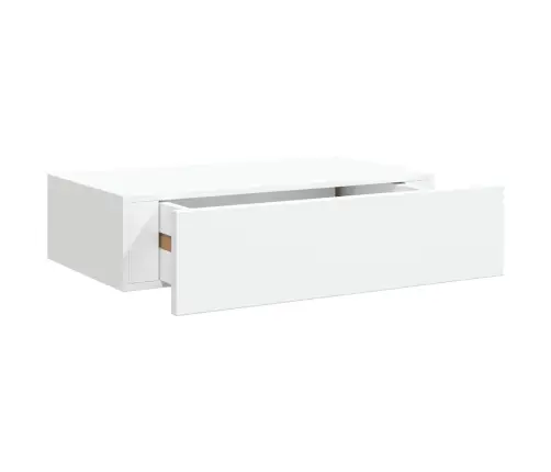 Lentynos Su Stalčiais, 2Vnt., Baltos, 40X23,5X10cm Mdf