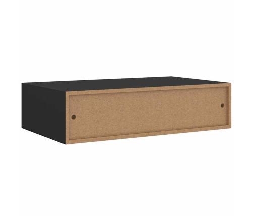 Sieninė Lentyna Su Stalčiumi, Juoda, 40X23,5X10cm Mdf