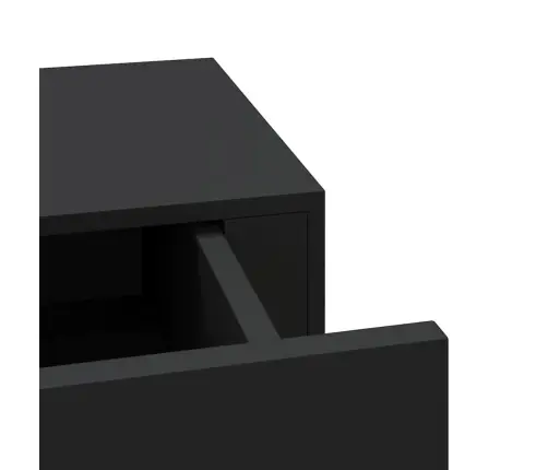 Sienas Atvilktņu Plaukts, Melns, 40X23,5X10 Cm, Mdf Vidaxl