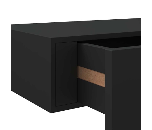 Sieninė Lentyna Su Stalčiumi, Juoda, 40X23,5X10cm Mdf