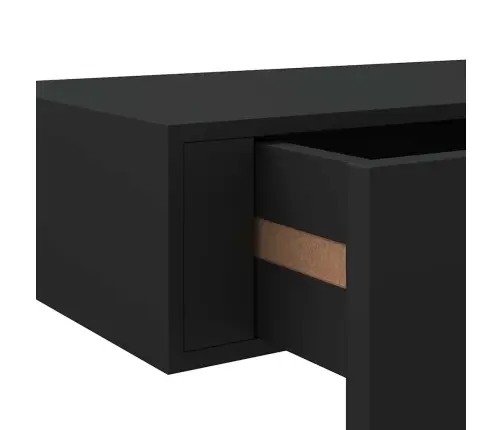 Sienas Atvilktņu Plaukts, Melns, 40X23,5X10 Cm, Mdf Vidaxl