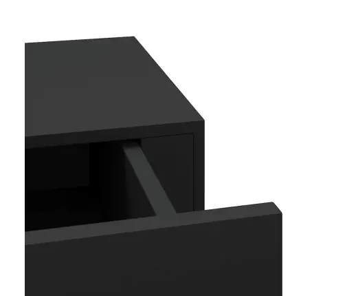 Sienas Atvilktņu Plaukti, 2 Gab., Melni, 40X23,5X10 Cm, Mdf Vidaxl