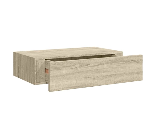 Sienas Atvilktņu Plaukts, Ozolkoka Krāsa, 40X23,5X10 Cm, Mdf Vidaxl