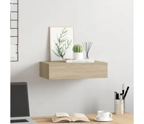 Sieninė Lentyna Su Stalčiumi, Ąžuolo, 40X23,5X10cm Mdf