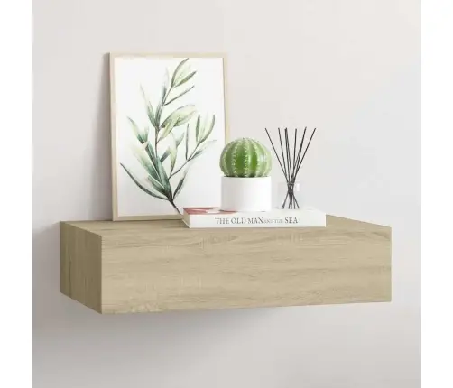 Sieninė Lentyna Su Stalčiumi, Ąžuolo, 40X23,5X10cm Mdf