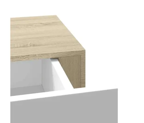 Sienas Atvilktņu Plaukti, 2 Gab., Ozola, Balti, 40X23,5X10 Cm Vidaxl