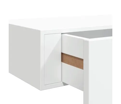 Sienas Atvilktņu Plaukts, Balts, 60X23,5X10 Cm, Mdf Vidaxl