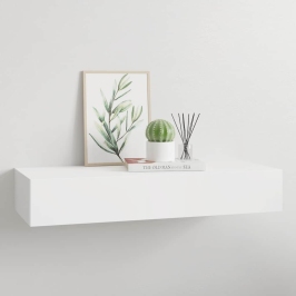 Sienas Atvilktņu Plaukts, Balts, 60X23,5X10 Cm, Mdf Vidaxl