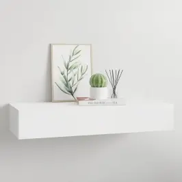 Sieninė Lentyna Su Stalčiumi, Baltos Spalvos, 60X23,5X10cm Mdf