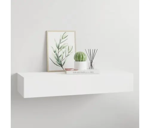 Sienas Atvilktņu Plaukts, Balts, 60X23,5X10 Cm, Mdf Vidaxl