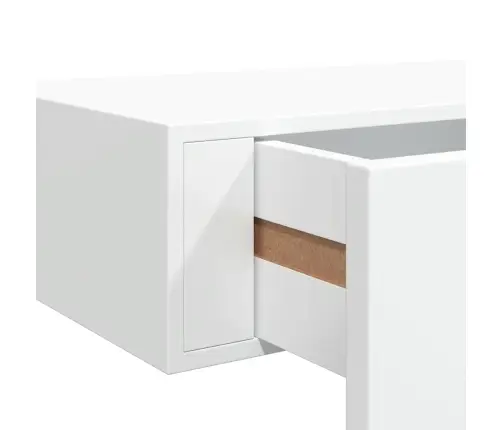 Lentynos Su Stalčiais, 2Vnt., Baltos, 60X23,5X10cm Mdf