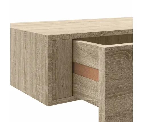 Sienas Atvilktņu Plaukts, Ozolkoka Krāsa, 60X23,5X10 Cm, Mdf Vidaxl