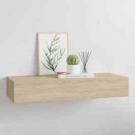 Sienas Atvilktņu Plaukts, Ozolkoka Krāsa, 60X23,5X10 Cm, Mdf Vidaxl
