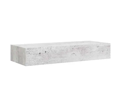 Sieninė Lentyna Su Stalčiumi, Betono Pilka, 60X23,5X10cm Mdf
