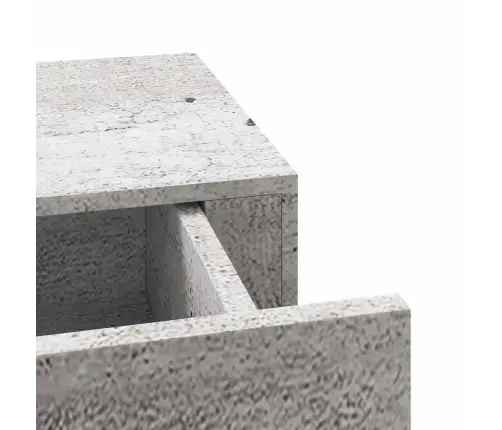 Sieninė Lentyna Su Stalčiumi, Betono Pilka, 60X23,5X10cm Mdf