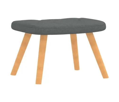 Atpūtas Krēsls Ar Kāju Balstu, Tumši Pelēks Audums Vidaxl