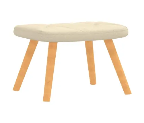 Atpūtas Krēsls Ar Kāju Balstu, Krēmkrāsas Audums Vidaxl