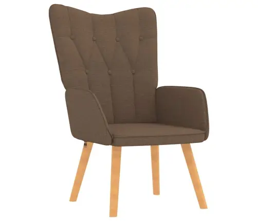 Atpūtas Krēsls Ar Kāju Balstu, Brūns Audums Vidaxl