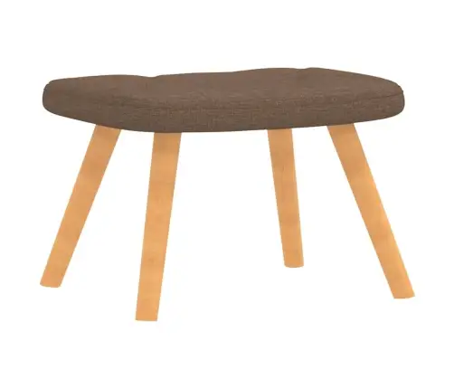 Atpūtas Krēsls Ar Kāju Balstu, Brūns Audums Vidaxl