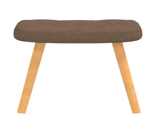 Atpūtas Krēsls Ar Kāju Balstu, Brūns Audums Vidaxl