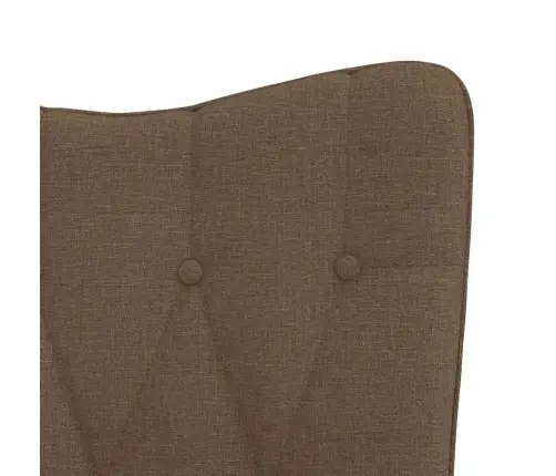 Atpūtas Krēsls Ar Kāju Balstu, Brūns Audums Vidaxl